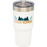 Arctic Zone® Titan Thermal HP® Copper Tumbler 30oz — White (WH) — decorated front view — 3