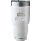 Arctic Zone® Titan Thermal HP® Copper Tumbler 30oz — White (WH) — decorated front view — 2
