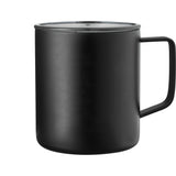Rover Copper Vacuum Insulated Camp Mug 14oz — Black (BK) — blank front view — 4