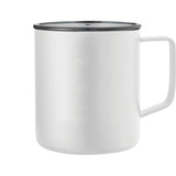 Rover Copper Vacuum Insulated Camp Mug 14oz — White (WH) — blank front view — 8