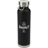 Thor Copper Vacuum Insulated Bottle 22oz — Black (BK) — decorated front view — 29