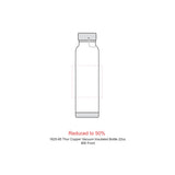 Thor Copper Vacuum Insulated Bottle 22oz — White — blank product view — 13