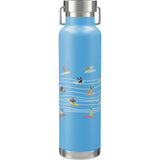 Thor Copper Vacuum Insulated Bottle 22oz — Process Blue (PBL) — decorated back view — 21