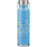 Thor Copper Vacuum Insulated Bottle 22oz — Process Blue (PBL) — decorated front view — 20