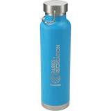 Thor Copper Vacuum Insulated Bottle 22oz — Process Blue (PBL) — decorated front view — 18