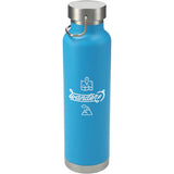 Thor Copper Vacuum Insulated Bottle 22oz — Process Blue (PBL) — decorated front view — 17