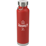 Thor Copper Vacuum Insulated Bottle 22oz — Red (RD) — decorated front view — 35