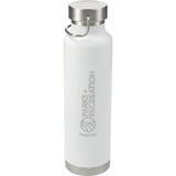 Thor Copper Vacuum Insulated Bottle 22oz — White (WH) — decorated front view — 3