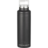 Arctic Zone® Titan Thermal HP® Copper Bottle 20oz — Black (BK) — blank front view — 3