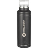 Arctic Zone® Titan Thermal HP® Copper Bottle 20oz — Black (BK) — decorated front view — 2