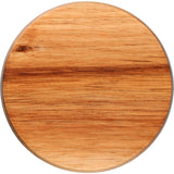 Tahoe Tea & Coffee Ceramic Mug with Wood Lid 16oz — Black (BK) — blank front view — 10