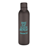 Thor Copper Vacuum Insulated Bottle 17oz — Black (BK) — decorated front view — 7