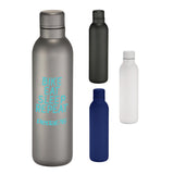 Thor Copper Vacuum Insulated Bottle 17oz — Gray (GY) — decorated front view — 21