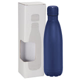 Copper Vacuum Insulated Bottle 17oz w/ Window Box — Navy (NY) — blank front view — 7