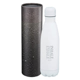 Copper Vac Bottle 17oz With Cylindrical Box — White (WH) — decorated front view — 2