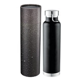 Thor Copper Vac Bottle 22oz With Cylindrical Box — Black (BK) — blank front view — 13