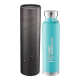 Thor Copper Vac Bottle 22oz With Cylindrical Box — Mint Green — decorated front view — 8