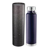 Thor Copper Vac Bottle 22oz With Cylindrical Box — Navy (NY) — blank front view — 7