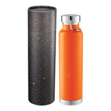 Thor Copper Vac Bottle 22oz With Cylindrical Box — Orange (OR) — blank front view — 19