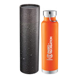 Thor Copper Vac Bottle 22oz With Cylindrical Box — Orange (OR) — decorated front view — 18