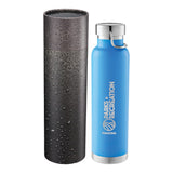 Thor Copper Vac Bottle 22oz With Cylindrical Box — Process Blue (PBL) — decorated front view — 4