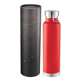 Thor Copper Vac Bottle 22oz With Cylindrical Box — Red (RD) — blank front view — 17