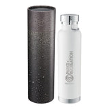 Thor Copper Vac Bottle 22oz With Cylindrical Box — White (WH) — decorated front view — 14