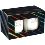 Corzo Cup 12oz 2 in 1 Gift Set — White (WH) — decorated product view — 4