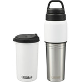 CamelBak® MultiBev 22oz Bottle & 16oz Cup Insulated SS — White (WH) — blank front view — 6
