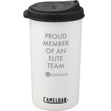 CamelBak® MultiBev 22oz Bottle & 16oz Cup Insulated SS — White (WH) — decorated front view — 3