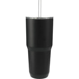 CamelBak Straw Tumbler 30oz — Black (BK) — blank back view — 4