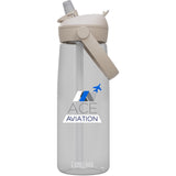 CamelBak Thrive™ 25 oz Flip Straw Bottle with Tritan™ Renew — Clear (CL) — decorated front view — 2