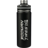 Vasco Copper Vacuum Insulated Bottle 20oz — Black (BK) — decorated front view — 2