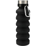 Zigoo Silicone Collapsible Bottle 18oz — Black (BK) — blank front view — 20