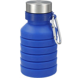 Zigoo Silicone Collapsible Bottle 18oz — Blue (BL) — blank front view — 14