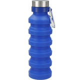 Zigoo Silicone Collapsible Bottle 18oz — Blue (BL) — blank front view — 15