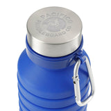 Zigoo Silicone Collapsible Bottle 18oz — Blue (BL) — decorated product view — 9