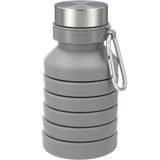 Zigoo Silicone Collapsible Bottle 18oz — Gray (GY) — blank front view — 7