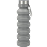 Zigoo Silicone Collapsible Bottle 18oz — Gray (GY) — blank front view — 8
