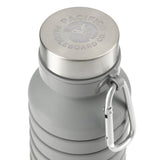 Zigoo Silicone Collapsible Bottle 18oz — Gray (GY) — decorated product view — 2