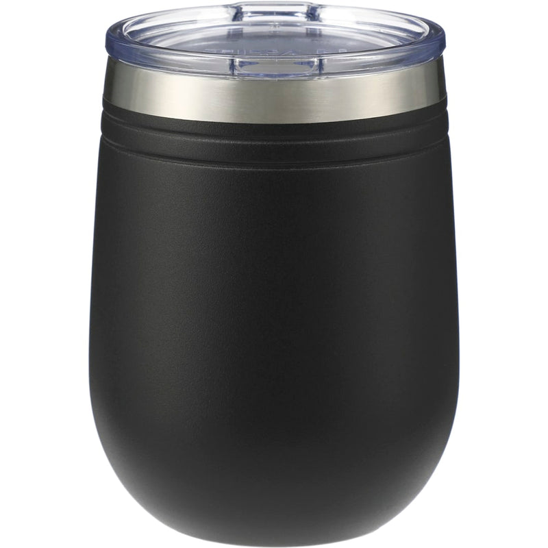 Arctic Zone® Titan Thermal HP® Wine Cup 12oz — Black (BK) — blank front view