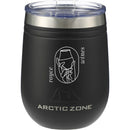 Arctic Zone® Titan Thermal HP® Wine Cup 12oz — Black (BK) — decorated back view