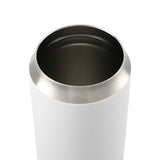 Marka Copper Vac Tumbler w/ SS straw 20oz — White (WH) — blank product view — 10