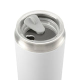 Marka Copper Vac Tumbler w/ SS straw 20oz — White (WH) — blank product view — 9