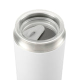 Marka Copper Vac Tumbler w/ SS straw 20oz — White (WH) — blank product view — 11
