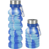 Zigoo Silicone Collapsible Water Bottle 18oz — ICE (ICE) — decorated product view — 13