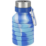 Zigoo Silicone Collapsible Water Bottle 18oz — ICE (ICE) — decorated front view — 12