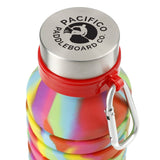 Zigoo Silicone Collapsible Water Bottle 18oz — TIE-DYE (TIDY) — decorated product view — 2