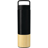 Welly® Traveler Copper Vacuum Bottle 18oz — Black (BK) — blank front view — 7