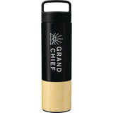 Welly® Traveler Copper Vacuum Bottle 18oz — Black (BK) — decorated front view — 2